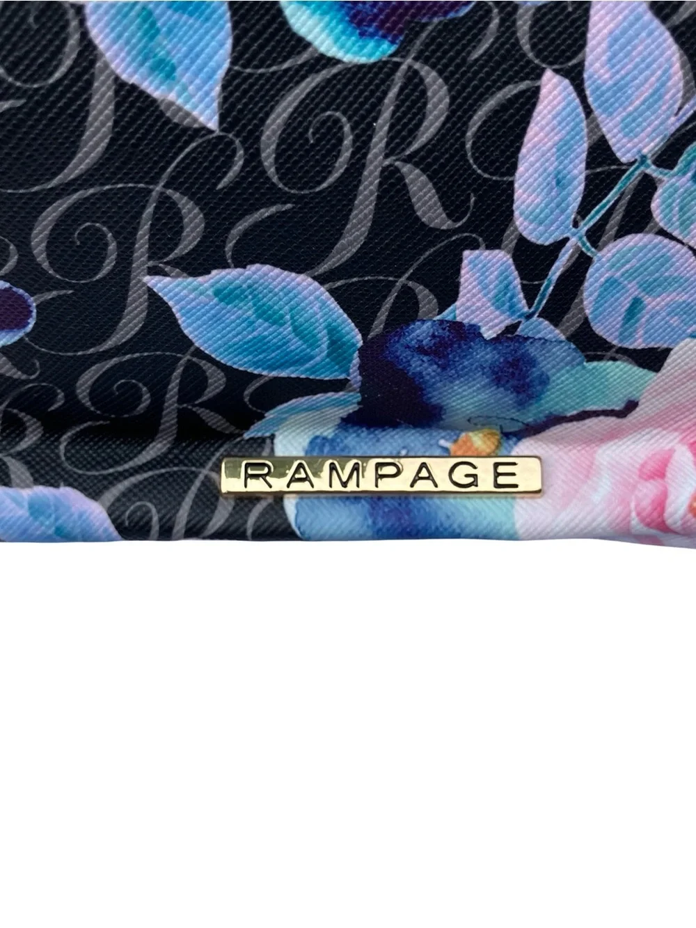 Rampage Floral Shoulder Bag Black Boho 90s Retro Purse Compact